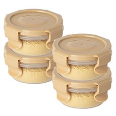 나누담 양념 소스 보관 밀폐용기 원형 90ml, 4개, 밀폐용기 90ml x 4p
