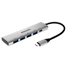 필립스 5 in 1 USB 허브 SWR1603G/97, 실버, 1개