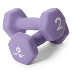 LAONFIT 啞鈴 薰衣草紫色, 2個, 2kg