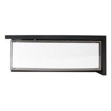 Illumi LED寬長方形壁燈 三色轉換 24W, 黑色