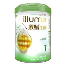Wyeth 惠氏 illuma 啟賦生機嬰兒配方奶粉 1號, 0-12個月, 800g, 1罐