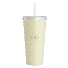 리빙오보제 그라데이션 대용량 스트로우 콜드컵, 1개, 700ml, 아이보리