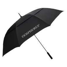 Gospheres 男女通用Logo雙層遮陽碳纖維雨傘 PA2AUB83, 黑色, 1個