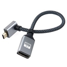 컴스마트 HDMI F to Micro HDMI M 4K 60Hz UHD 꺾임형 변환 케이블 IH688, 1개
