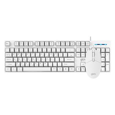 g-clicker Office Pro標準M鍵盤+靜音滑鼠+鍵盤膜組, 白色, GMK-500, 一般型