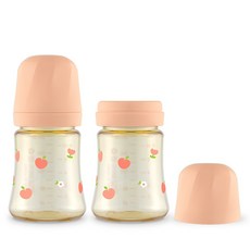 그로미미 유아용 PPSU 젖병 트윈팩, 피치플라워 로제코랄, 200ml, 1개