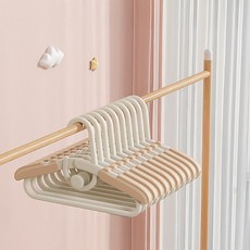 유니앳홈 아동용 다용도 논슬립 길이조절 옷걸이, 자몽, 10개
