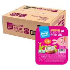푸디버디 더 부드러운 유기농 쌀밥 레토르트 영유아식, 140g, 12개