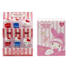 Bo friends 三麗鷗Hello Kitty叉子 3種*2入+My Melody飯糰模具組, 1組, 混色