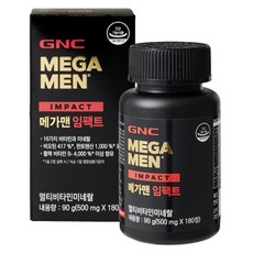 GNCMEGAMEN GNC 메가맨 임팩트 90g, 180정, 1개