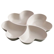 예쁜 파스텔 간식 분리 쟁반, Ivory, 1개