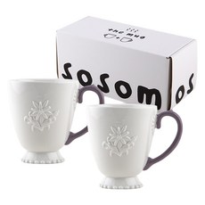 소소모소 로코 머그컵 237ml x 2p, 퍼플, 1개