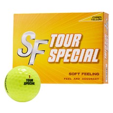 DUNLOP Srixon Srixon Softfeel SF Tour Special高爾夫球 2片 FREE 3入, 時尚黃, 1個