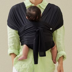 코니 플렉스 Air Mesh 아기띠 + 헤드 서포트 + 파우치 세트, 블랙