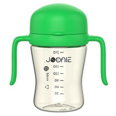 주니 유아용 뚜껑 일체형 자기주도컵 2세대 210ml, 1개, 그린