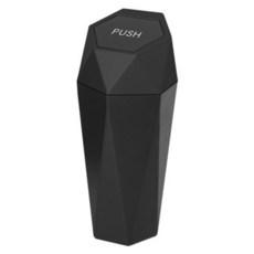 히키스 차량용 사이버 원터치 PUSH 재떨이 휴지통, BLACK, 1개