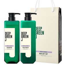 DeepGreenJ 芳香洗髮精+護髮素禮盒 法國薰衣草香, 1組