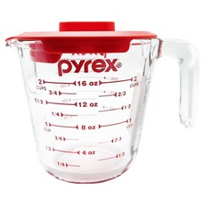 Corelle Brands 康寧餐具 Pyrex 耐熱玻璃量杯 500ml+蓋子組, 1組, 原創