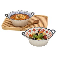 MAISON OBJET Praca波蘭風雙耳碗 2件組, 1組, Cherry，Xenia