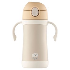 푸고 유아용 프리미엄 뉴트럴 시리즈 대용량 빨대컵 350ml, 1개, 뉴트럴베이지
