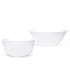 바칠레 공기 + 대접 세트, 리얼화이트, 1세트