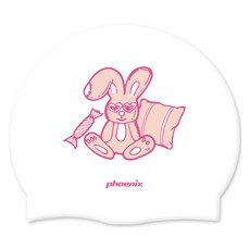 피닉스 디자인 실리콘 수영모 PCS-03, 캔디래빗 화이트, 1개