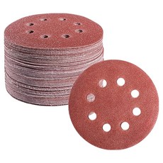 OON 원형 사포 샌딩 페이퍼 8홀 40방 125mm, 50개