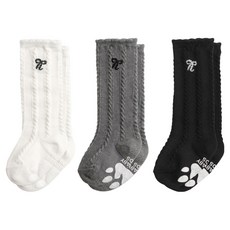 하이베이비키즈 유아용 꽈배기 리본 니삭스 3족 세트 이베이비키즈 유아용 꽈배기 리본 니삭스 3족 세트