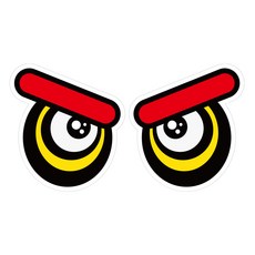 뭉키데코 안전거리유지 반사스티커 중형 부엉이눈 02, 1개