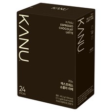 KANU 濃縮咖啡巧克力拿鐵, 24條, 17.3g, 1盒
