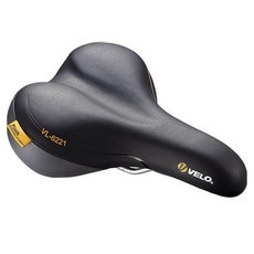 VELO 維樂 PLUSH 輕鬆版座墊, 黑色舒適自行車座墊，人體工學設計，提升騎乘體驗, 黑色, 1個