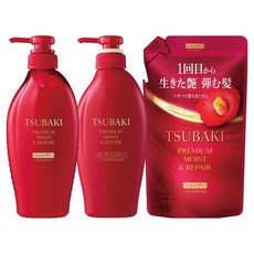 TSUBAKI 思波綺 優質保濕&修護髮 3種組, 1組