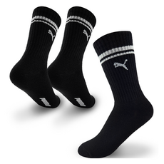 PUMA 兒童款長筒襪 3雙組 PU-K05, 1組, 黑色, 黑色, 黑色