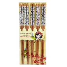 松鶴 筷子10雙, 天然竹耐熱, B-6014 款式隨機, 10雙, 1組