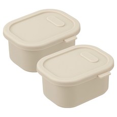 Diar Dolce Platinum矽膠冷凍密封副食品保存容器, 05象牙, 2個, 200ml