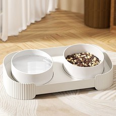TU寵物餐桌餐具 2格組, 象牙白, 1組