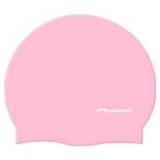 피닉스 실리콘 로고 솔리드형 수영모 PCS-02, 핑크, 1개