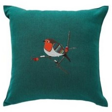 ORIGO 刺繡靠枕套, 神秘綠羅賓