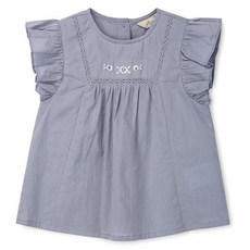 Perimitz 女童款荷葉袖雪紡衫 P2521B350