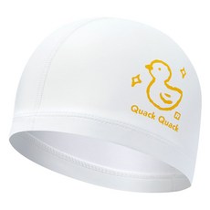 랠리 우레탄 코팅 수모 디자인 수영모자 PRUC912, White, 1개