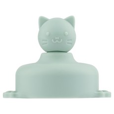 조아이 빨대컵 호환 뚜껑 냥이 올실리콘 토퍼 롱타입, 1개, 민트