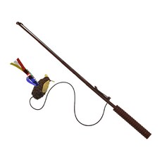 CattyMan 自然風逗貓棒 鯨魚造型 逗貓玩具 互動玩具 貓咪玩具, 鯨魚, 1支