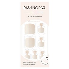DASHING DIVA Magic Press腳指甲貼 24種組, 1個, 乳白色