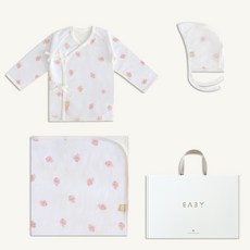 베이비앤아이 유아용 여름 배냇저고리 + 속싸개 + 모자 + 쇼핑백 세트 이비앤아이 유아용 여름 배냇저고리 + 속싸개 + 모자 + 쇼핑백 세트