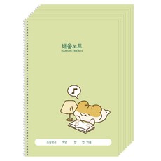 포포팬시 예습 복습 햄치 배움 유선노트, 그린, 10개