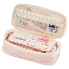 아트조이 대용량 확장 필통, 1개, 핑크