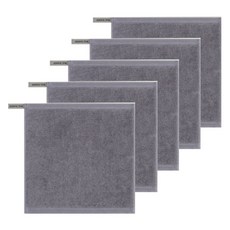 송월타월 컬러풀링 30수 고리 핸드타올, 그레이, 5개 그레이, 5개