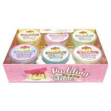 파스텔 푸딩슬라임 6종 세트 1221g, 노랑, 분홍, 연두, 보라, 하늘, 흰색, 1세트