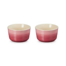 LE CREUSET 小烤皿2個 薔薇粉 烤箱可用 耐熱陶瓷 甜點烤碗 點心碗 烘焙, 1組