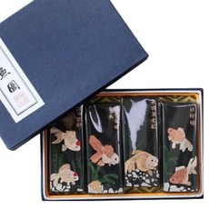 yulart 高級松煙墨書法墨金魚刀 4種組, 1組